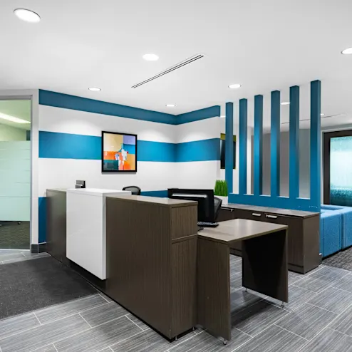 Oakville office reception area